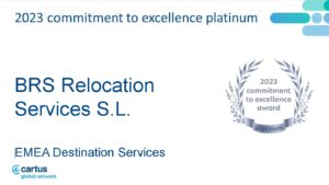Cartus Global Network Conference, Platinum Award for commitment to excellence in service